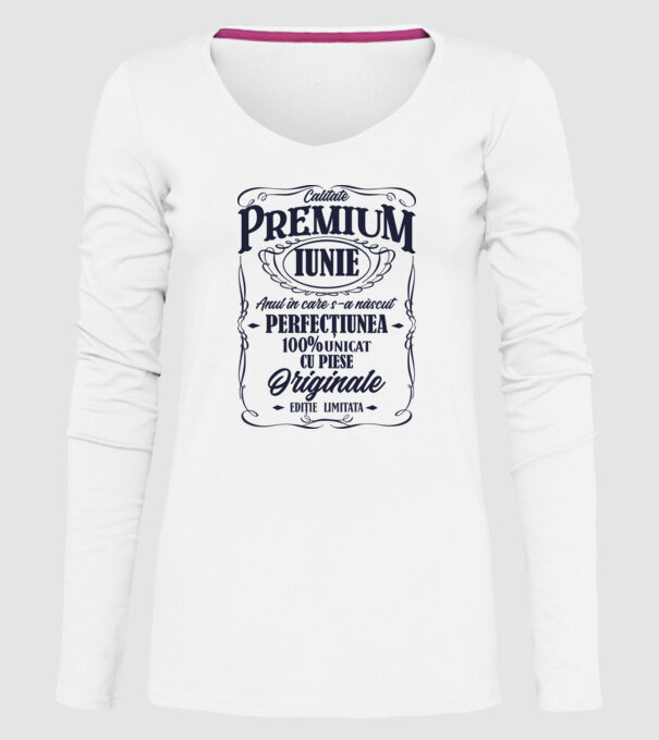 calitate premium -iunie- anul în care s-a născut - perfecțiunea - 100% unicat, cu piese originale, ediție limitată model alb pe tricou