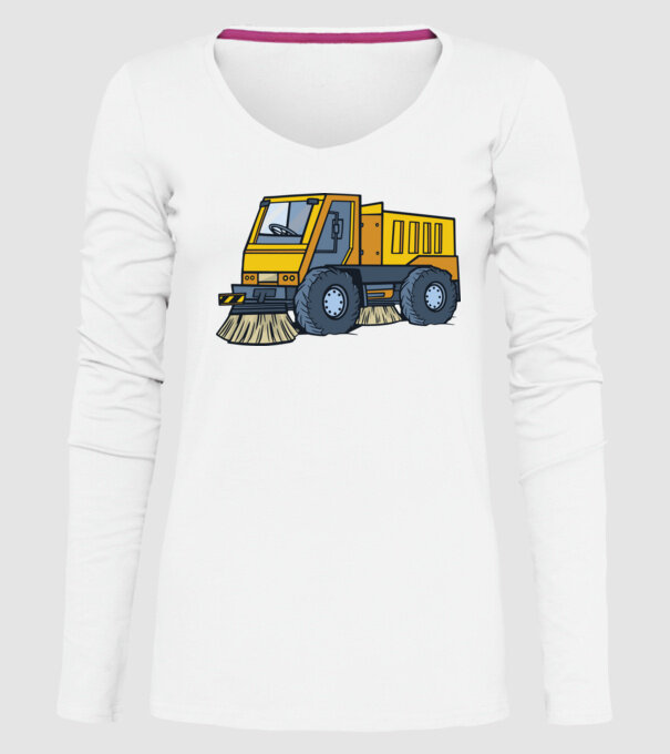 Camioane model alb pe tricou
