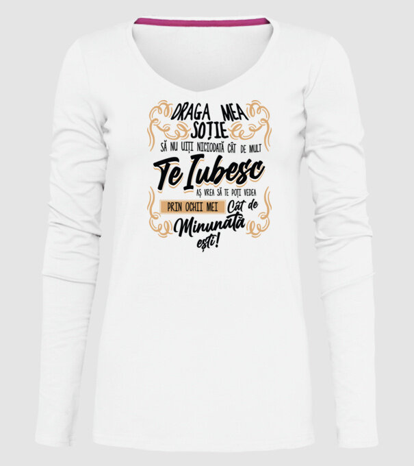 Cât de minunată ești model alb pe tricou