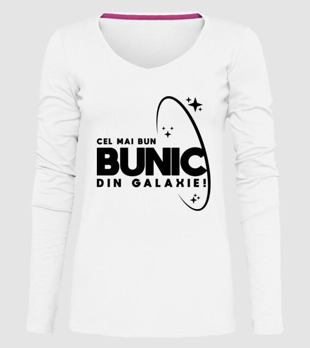 Cel mai bun bunic din Galaxie! model alb pe tricou