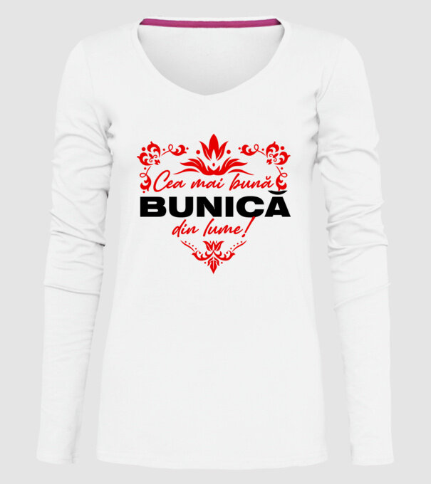 Cea mai bună bunică din lume model alb pe tricou