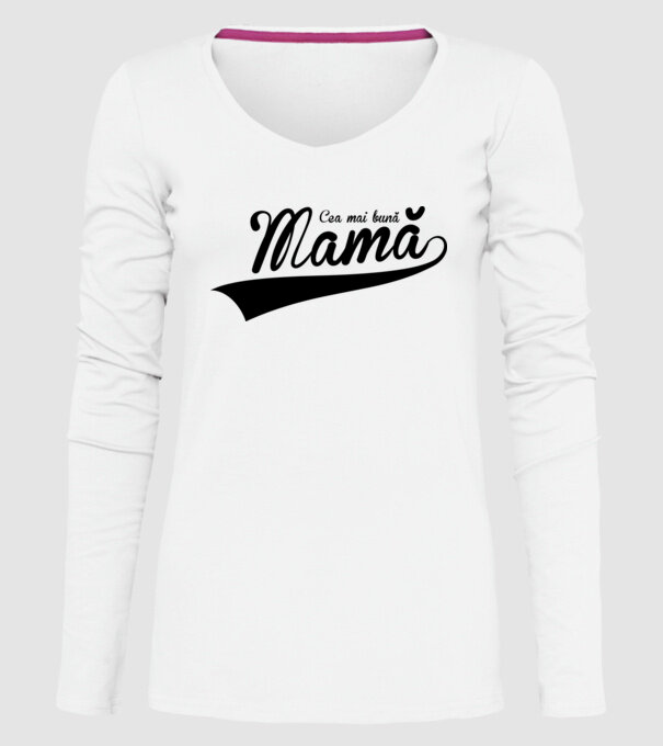 Cea mai bună mamă model alb pe tricou