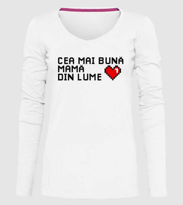 cea mai bună mamă din lume model alb pe tricou