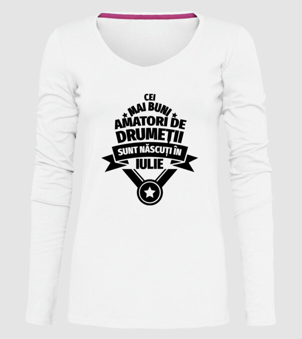 Cei mai buni amatori de drumeții sunt născuți în Iulie model alb pe tricou