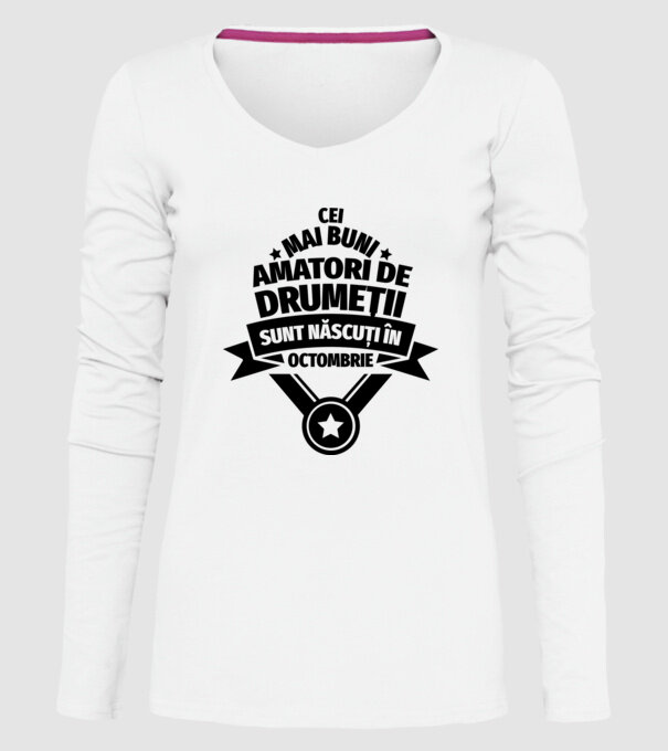 Cei mai buni amatori de drumeții sunt născuți în Octombrie model alb pe tricou