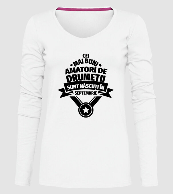 Cei mai buni amatori de drumeții sunt născuți în Septembrie model alb pe tricou