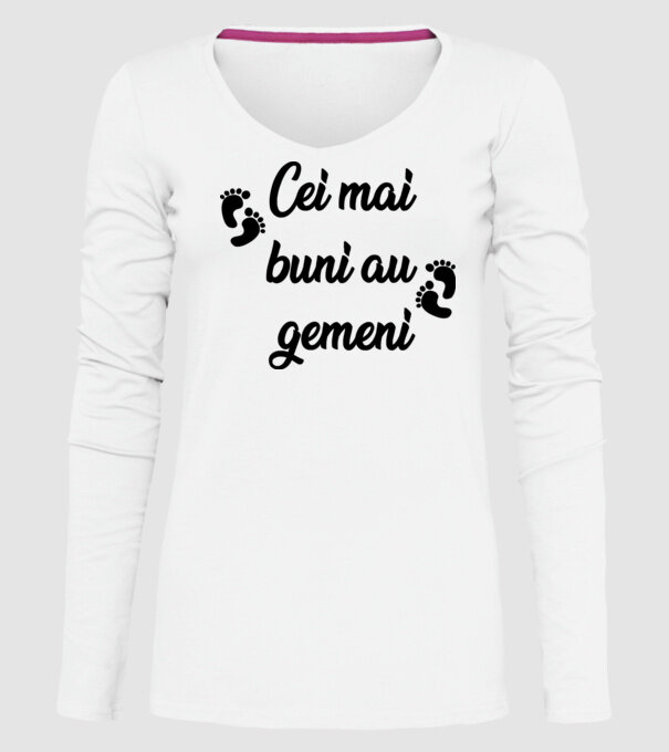 Cei mai buni au gemeni model alb pe tricou