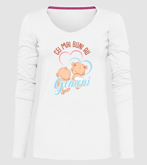 Cei mai buni au gemeni model alb pe tricou