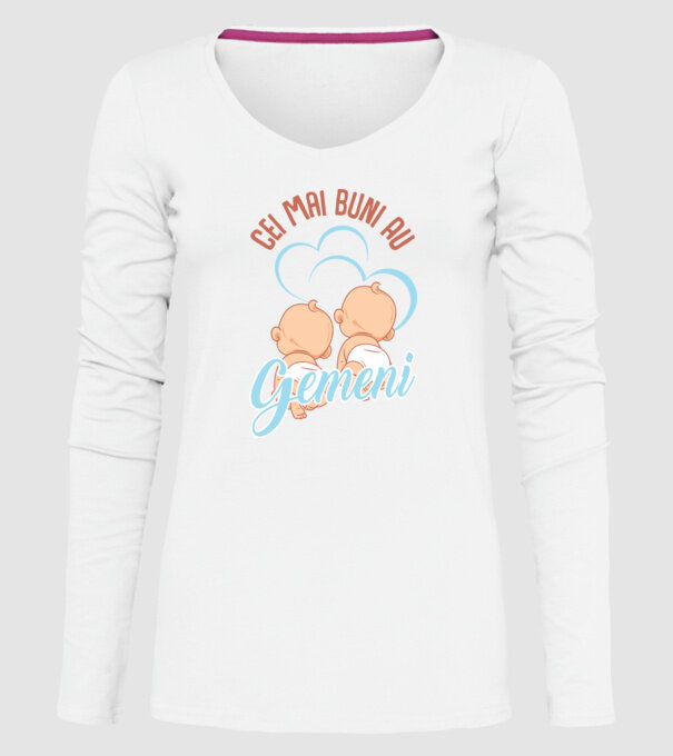 Cei mai buni au gemeni model alb pe tricou