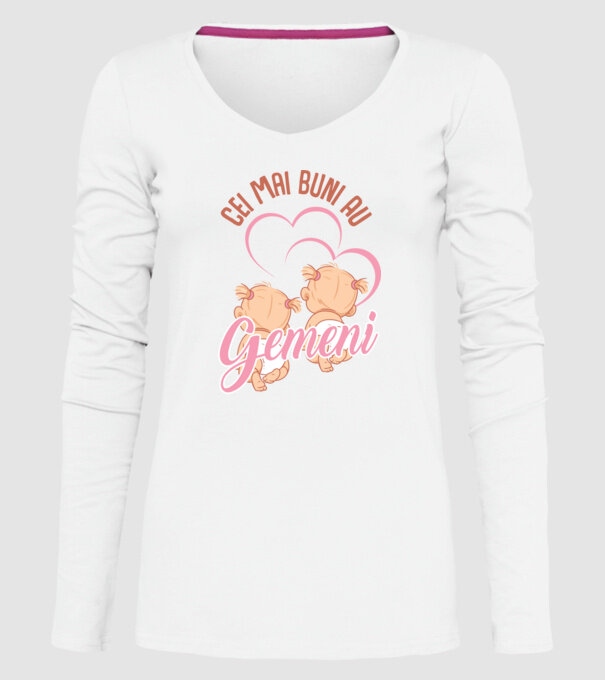Cei mai buni au gemeni model alb pe tricou