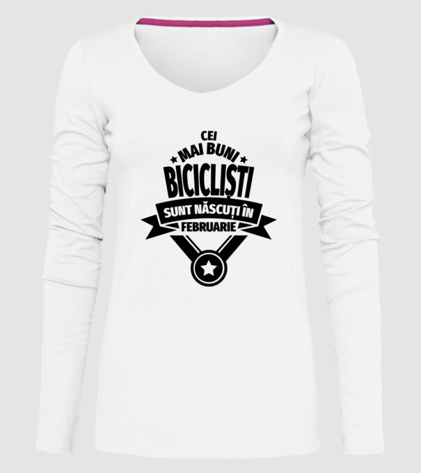 Cei mai buni barista sunt născuți în februarie model alb pe tricou