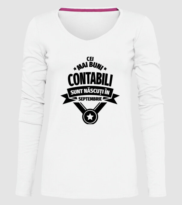 Cei mai buni contabili sunt născuți în Septembrie model alb pe tricou