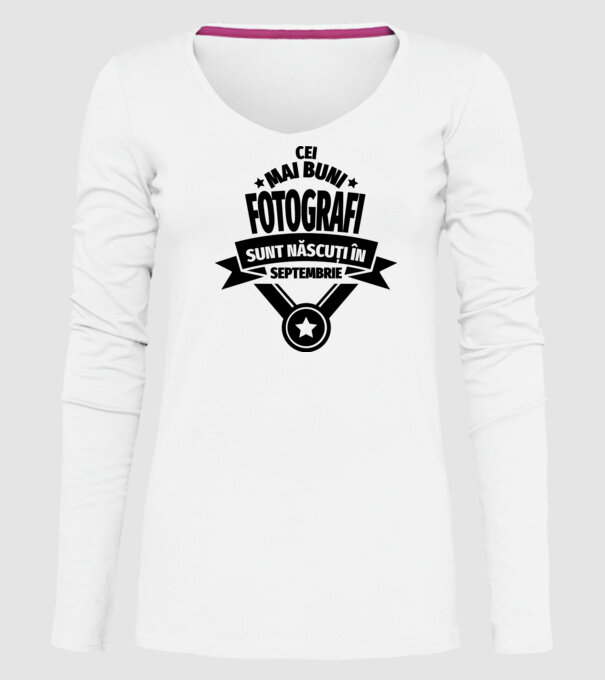 Cei mai buni fotografi sunt născuți în septembrie model alb pe tricou