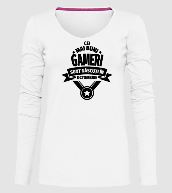 Cei mai buni gameri sunt născuți în octombrie model alb pe tricou