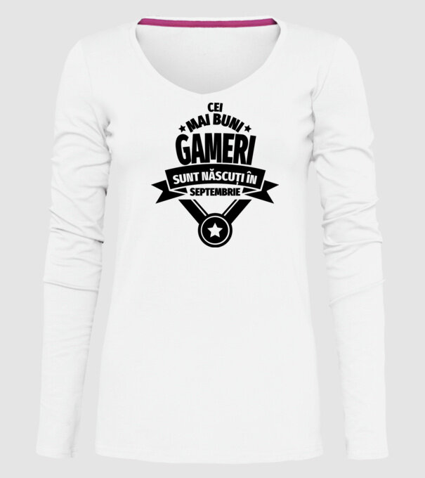 Cei mai buni gameri sunt născuți în septembrie model alb pe tricou