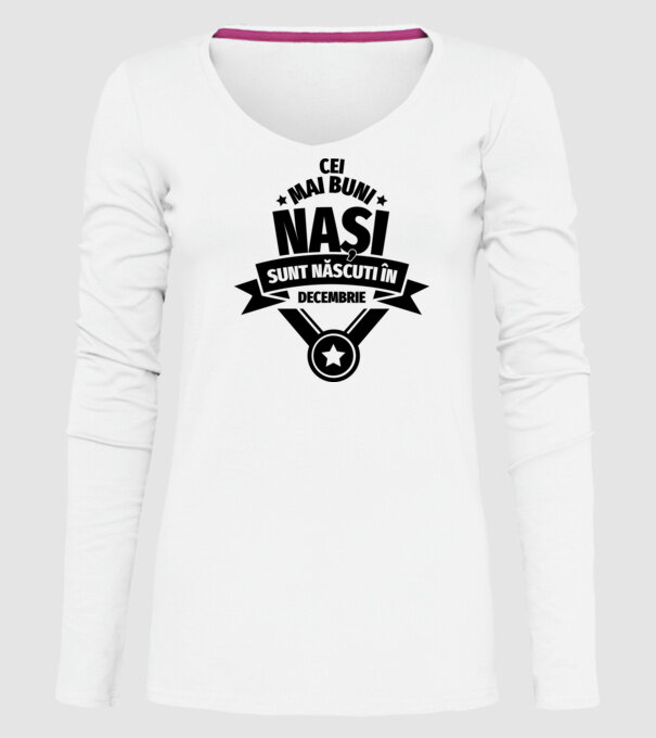 Cei mai buni nași sunt născuți în decembrie. model alb pe tricou