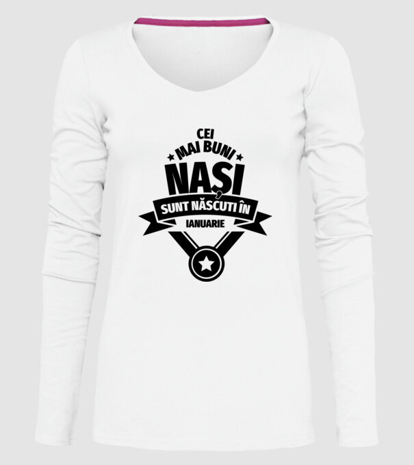 Cei mai buni nași sunt născuți în ianuarie. model alb pe tricou