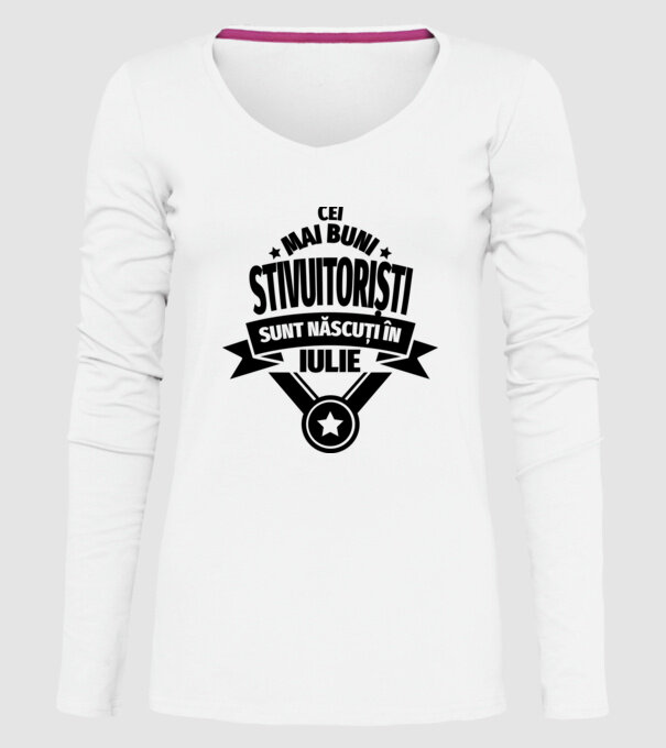 Cei mai buni stivuitoriști sunt născuți în Iulie model alb pe tricou