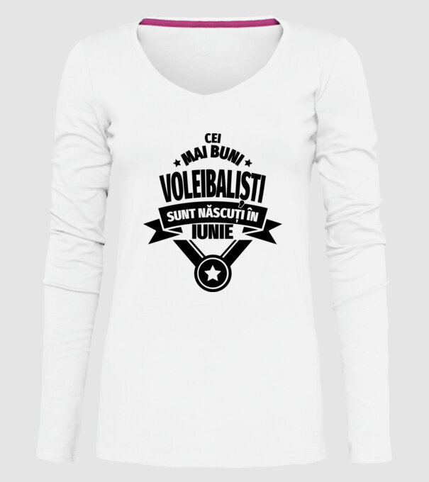 Cei mai buni voleibaliști sunt născuți în Octombrie model alb pe tricou