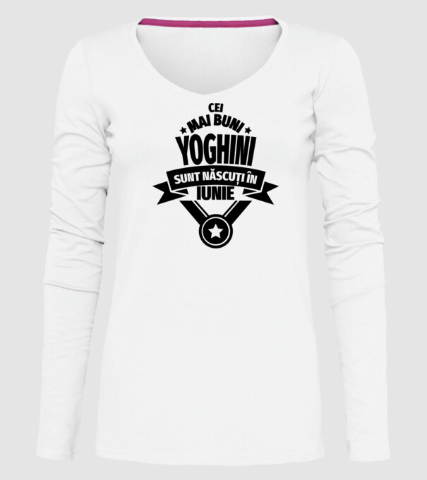 Cei mai buni yoghini sunt născuți în iunie model alb pe tricou