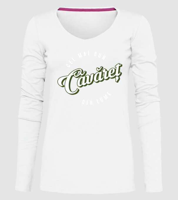 Cel mai bun Căvăret din lume model alb pe tricou
