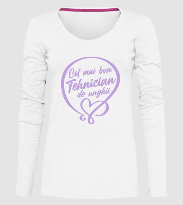 Cel mai bun tehnician de unghii model alb pe tricou