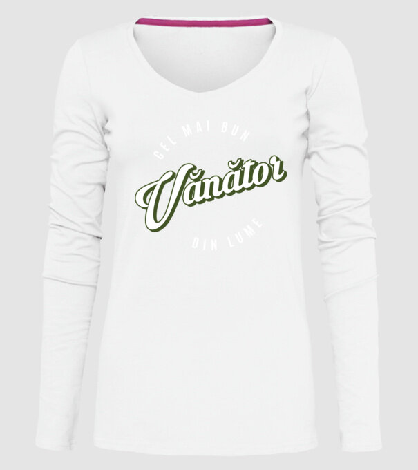 Cel mai bun Vănător din lume model alb pe tricou