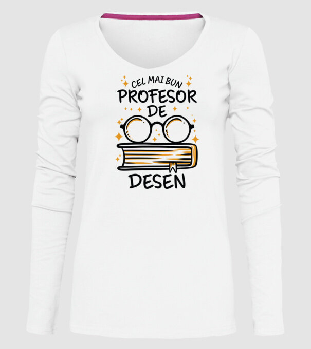 Cel mai profesor de desen model alb pe tricou