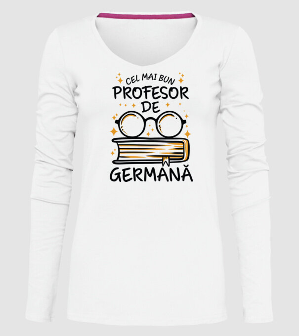Cel mai profesor germană model alb pe tricou