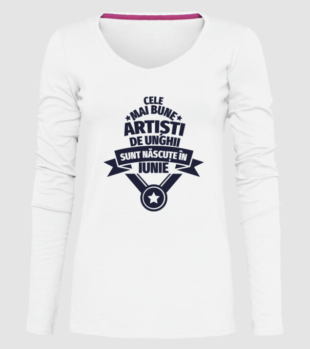 Cei mai buni artiști de unghii sunt născuți în Iunie model alb pe tricou