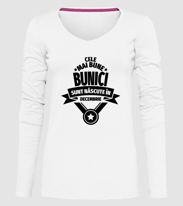 Cele mai bune bunici sunt născute în decembrie. model alb pe tricou