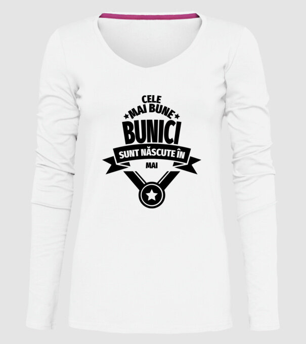 Cele mai bune bunici sunt născute în mai. model alb pe tricou