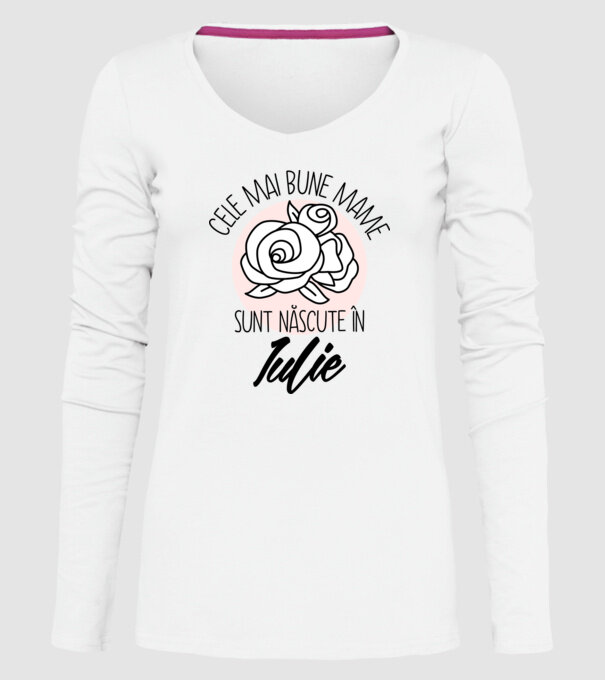 Cele mai bune mame sunt născute în Iulie model alb pe tricou