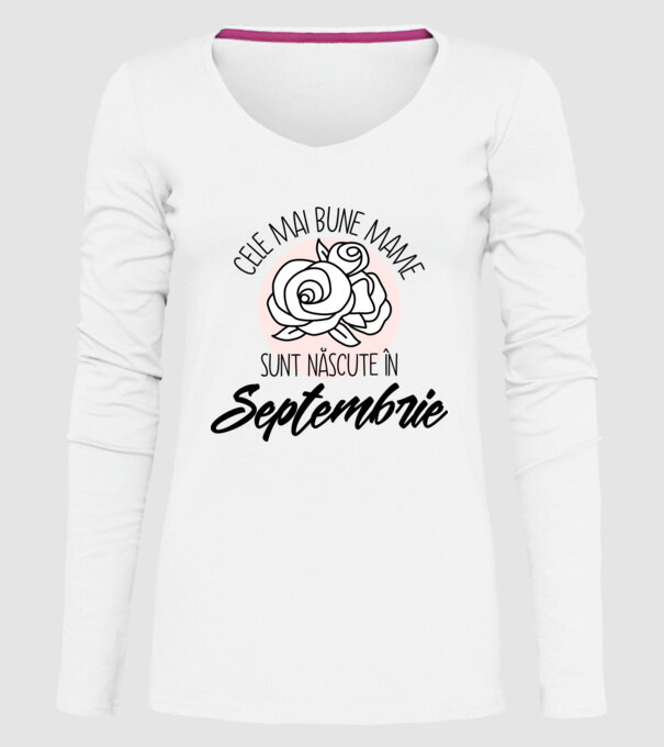 Cele mai bune mame sunt născute Septembrie model alb pe tricou