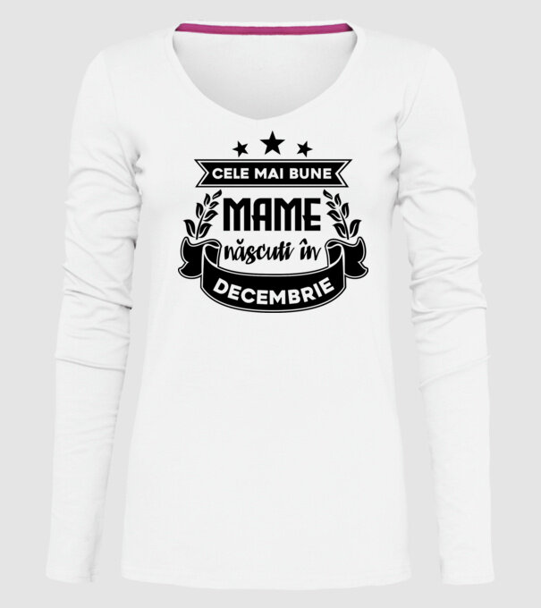 Cele mai bune mame sunt născuți în decembrie model alb pe tricou