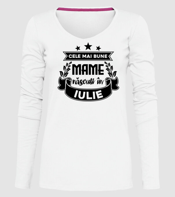 Cele mai bune mame sunt născuți în iulie model alb pe tricou