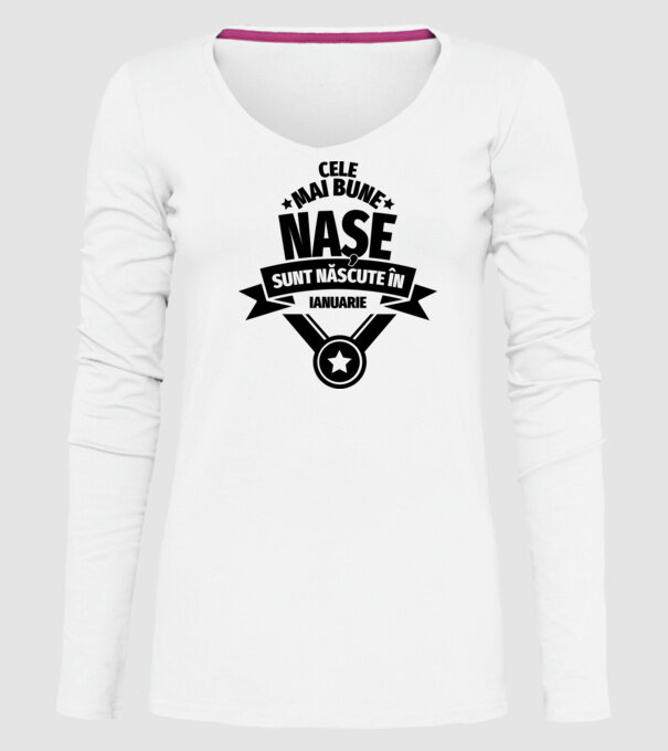 Cele mai bune nașe sunt născute în ianuarie. model alb pe tricou