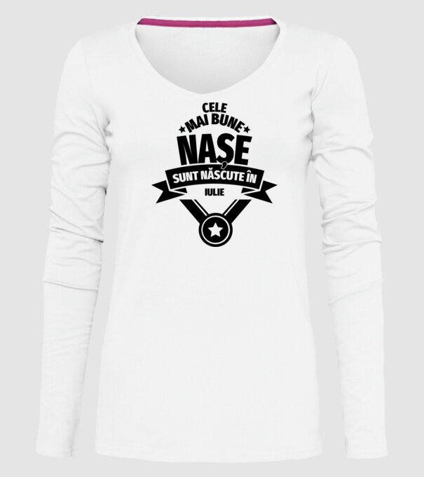 Cele mai bune nașe sunt născute în iulie. model alb pe tricou