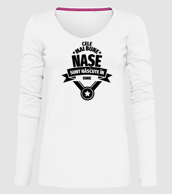 Cele mai bune nașe sunt născute în iunie. model alb pe tricou