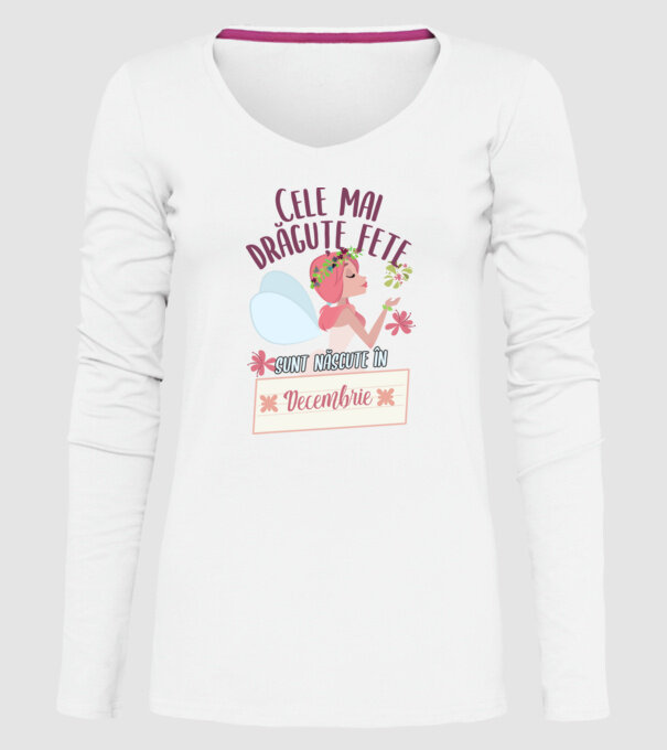 Cele mai drăguțe fete sunt născute în decembrie. model alb pe tricou