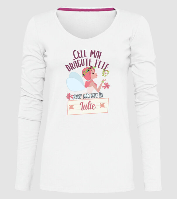 Cele mai drăguțe fete sunt născute în iulie. model alb pe tricou