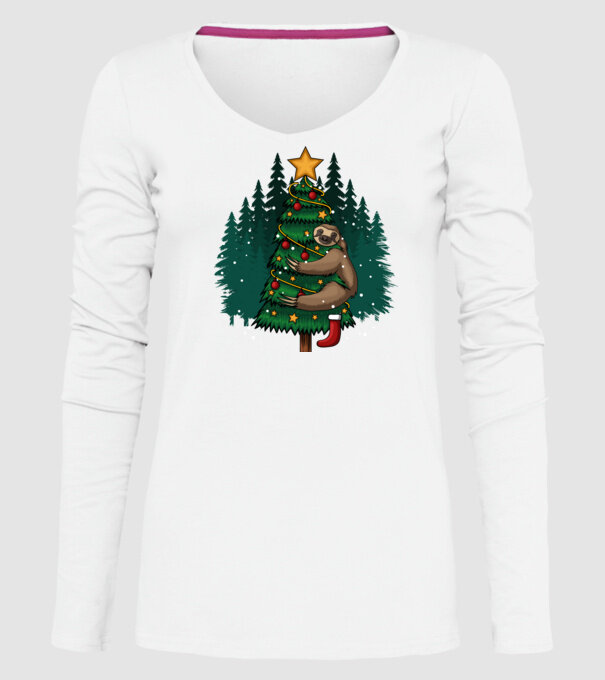 Christmas model alb pe tricou
