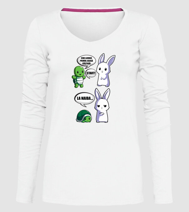 cine ajunge primul acasă câștigă! - start! - la naiba... model alb pe tricou