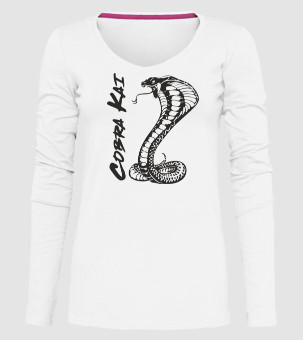 cobra kai black model alb pe tricou
