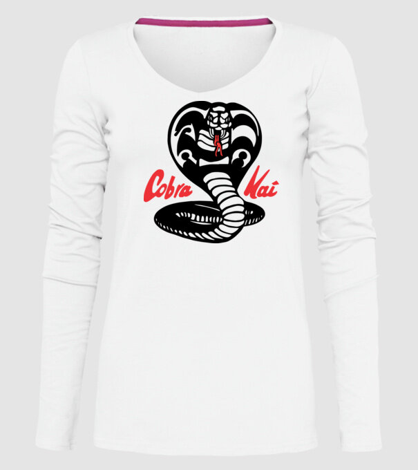 cobra kai classic logo model alb pe tricou