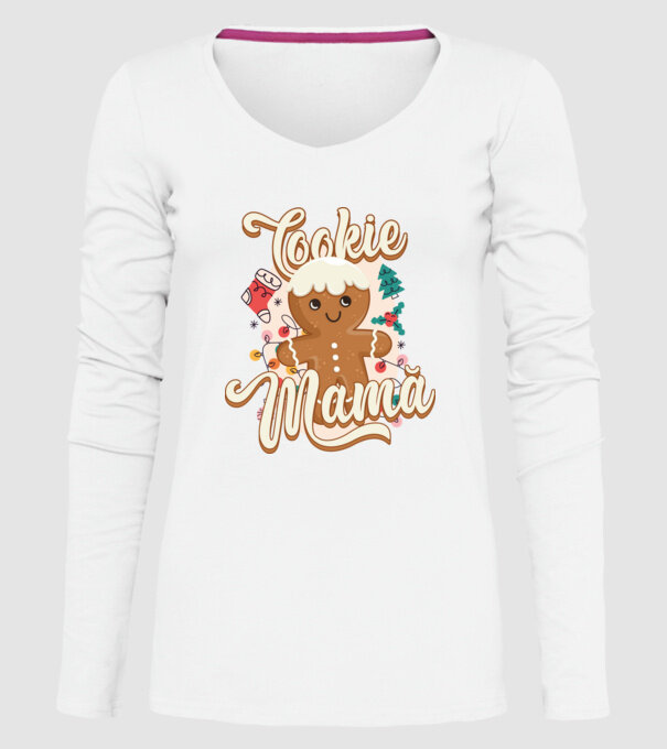 Cookie mamă model alb pe tricou
