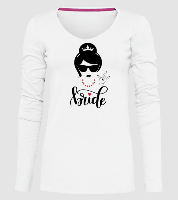 Cool Bride model alb pe tricou