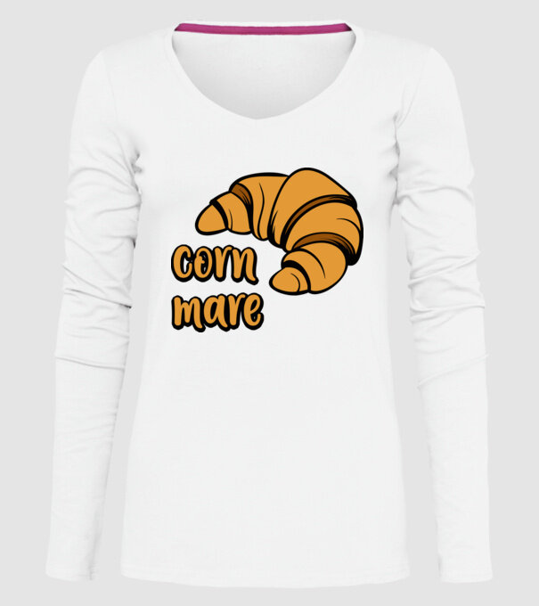 corn mare model alb pe tricou