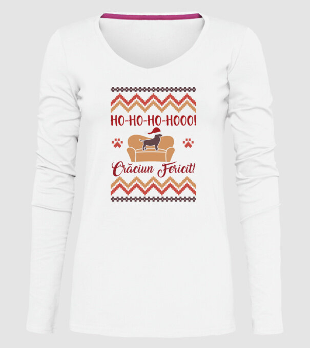 un Crăciun ho-ho-hoo-hoo fericit! model alb pe tricou