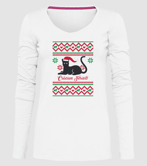 crăciun fericit model alb pe tricou